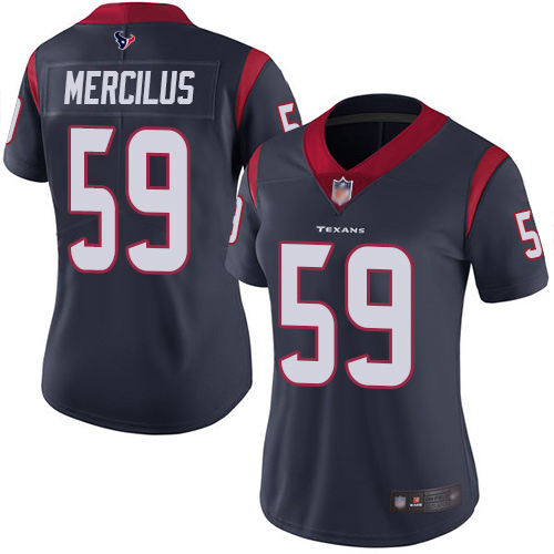 Houston Texans #59 Whitney Mercilus Navy Blue Team Color Women's Stitched Vapor Untouchable Limited Jersey Womens