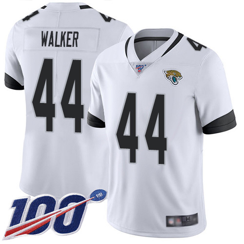Jaguars #44 Travon Walker White Men's Stitched 100th Season Vapor Limited Jersey