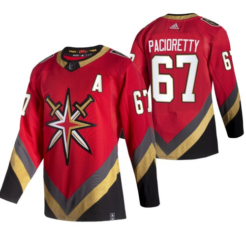 Vegas Golden Vegas Golden Knights #67 Max Pacioretty Red Men's Adidas 2020-21 Reverse Retro Alternate Jersey Men's