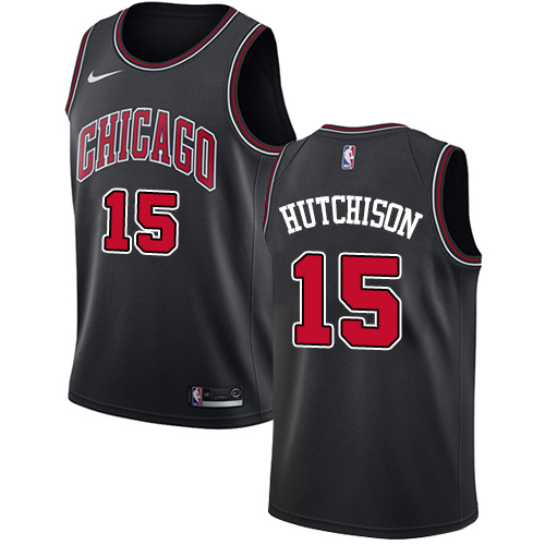 Chicago Bulls #15 Chandler Hutchison Black Womens Swingman Statement Edition Jersey Womens