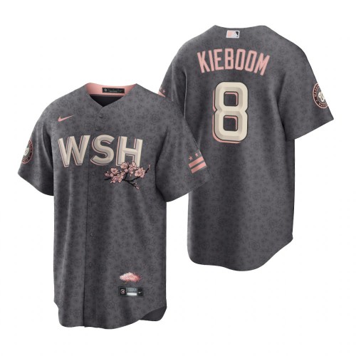 Washington Washington Nationals #8 Carter Kieboom Men's Gray Game 2022 City Connect Replica Jersey Men's
