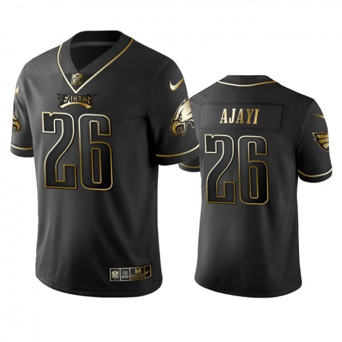 Philadelphia Eagles #26 Jay Ajayi Black Golden Limited Edition Stitched Jersey Men's