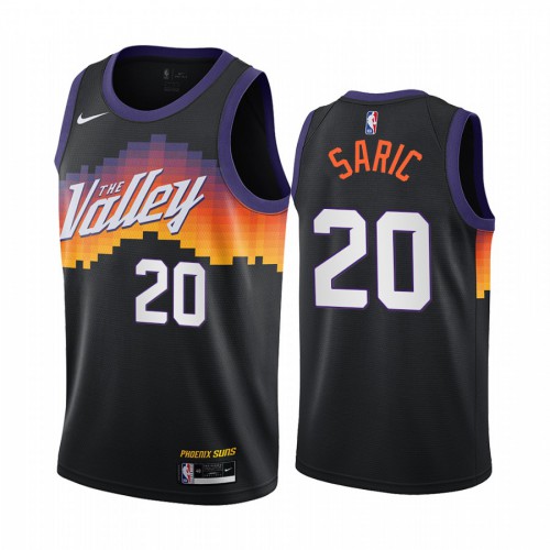 Phoenix Suns #20 Dario Saric Black Womens Swingman 2020-21 City Edition Jersey Womens
