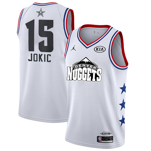 Denver Nuggets #15 Nikola Jokic White Youth Jordan Swingman 2019 All-Star Game Jersey Youth