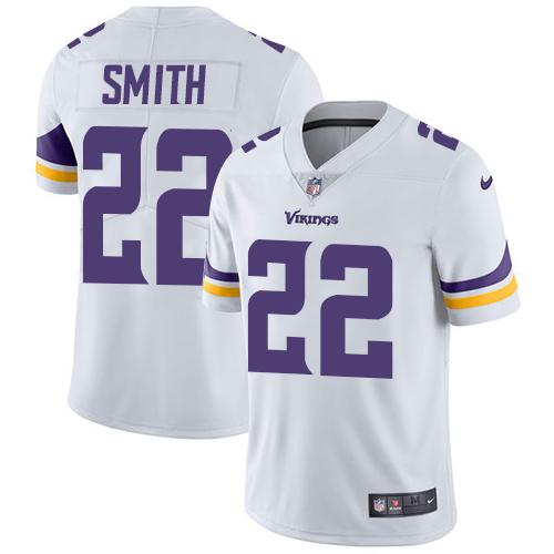 Vikings #22 Harrison Smith White Men's Stitched Vapor Untouchable Limited Jersey