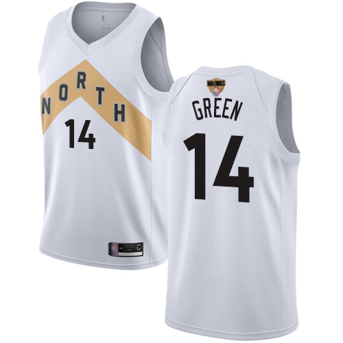 Toronto Raptors #14 Danny Green White 2019 Finals Bound Swingman City Edition 2018/19 Jersey Mens