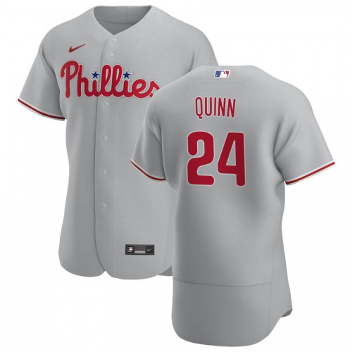 Philadelphia Philadelphia Phillies #24 Roman Quinn Men's Gray Road 2020 Authentic Player Jersey Men's