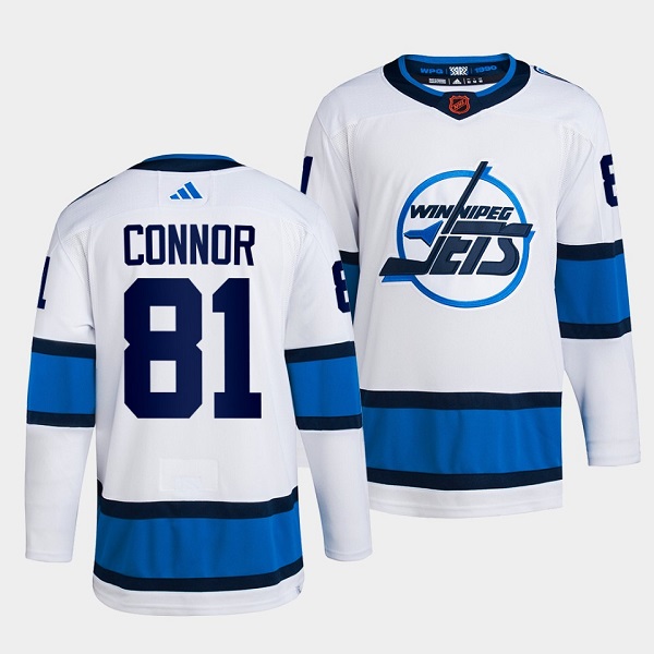Winnipeg Jets #81 Kyle Connor Men's Adidas Reverse Retro 2.0 Authentic Player Jersey - White