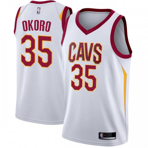 Cleveland Cavaliers #35 Isaac Okoro White Womens Swingman Association Edition Jersey Womens