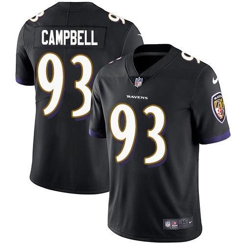 Baltimore Ravens #93 Calais Campbell Black Alternate Men's Stitched Vapor Untouchable Limited Jersey Men's