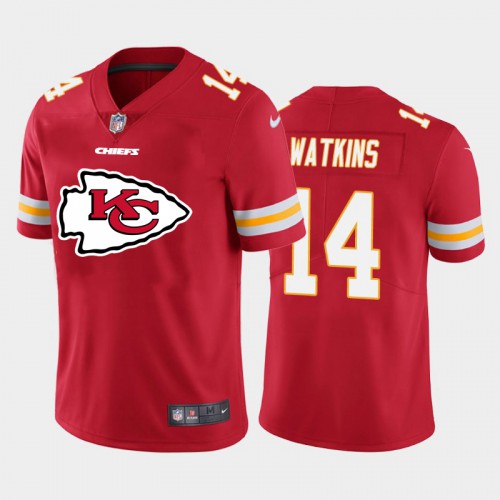 Kansas City Kansas City Chiefs #14 Sammy Watkins Red Men's Big Team Logo Player Vapor Limited Jersey Men's