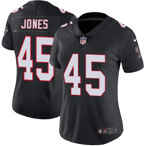 Atlanta Falcons #45 Deion Jones Black Alternate Women's Stitched Vapor Untouchable Limited Jersey Womens