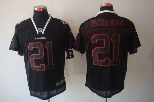 Cardinals #21 Patrick Peterson Lights Out Black Men's Stitched Elite Jersey