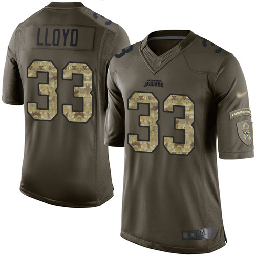 Jaguars #33 Devin Lloyd Green Youth Stitched Limited 2015 Salute To Service Jersey