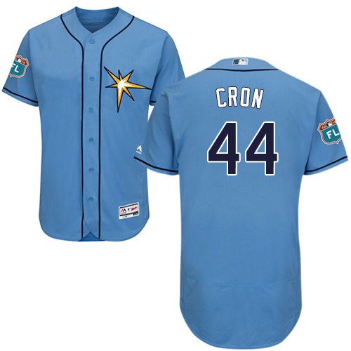 Tampa Bay Rays #44 CJ Cron Light Blue Flexbase Authentic Collection Stitched Jersey Men's
