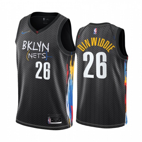 Brooklyn Nets #26 Spencer Dinwiddie Black Womens Swingman 2020-21 City Edition Jersey Womens
