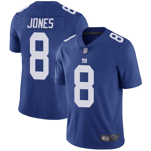 Giants #8 Daniel Jones Royal Blue Team Color Men's Stitched Vapor Untouchable Limited Jersey