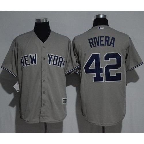 New York Yankees #42 Mariano Rivera Grey New Cool Base Stitched Jersey Men's