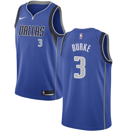 Dallas Mavericks #3 Trey Burke Royal Swingman Icon Edition Jersey Mens