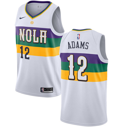 New Orleans Pelicans #12 Steven Adams White Youth Swingman City Edition 2018/19 Jersey Youth
