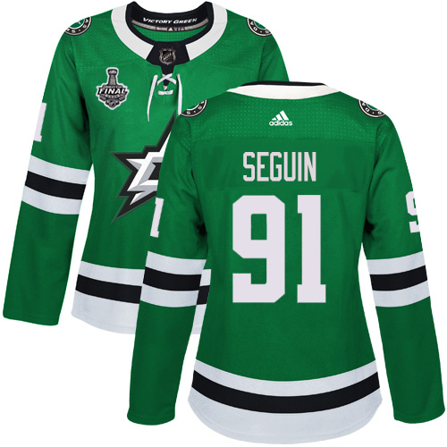 Adidas Dallas Stars #91 Tyler Seguin Green Home Authentic Women's 2020 Stanley Cup Final Stitched Jersey Womens