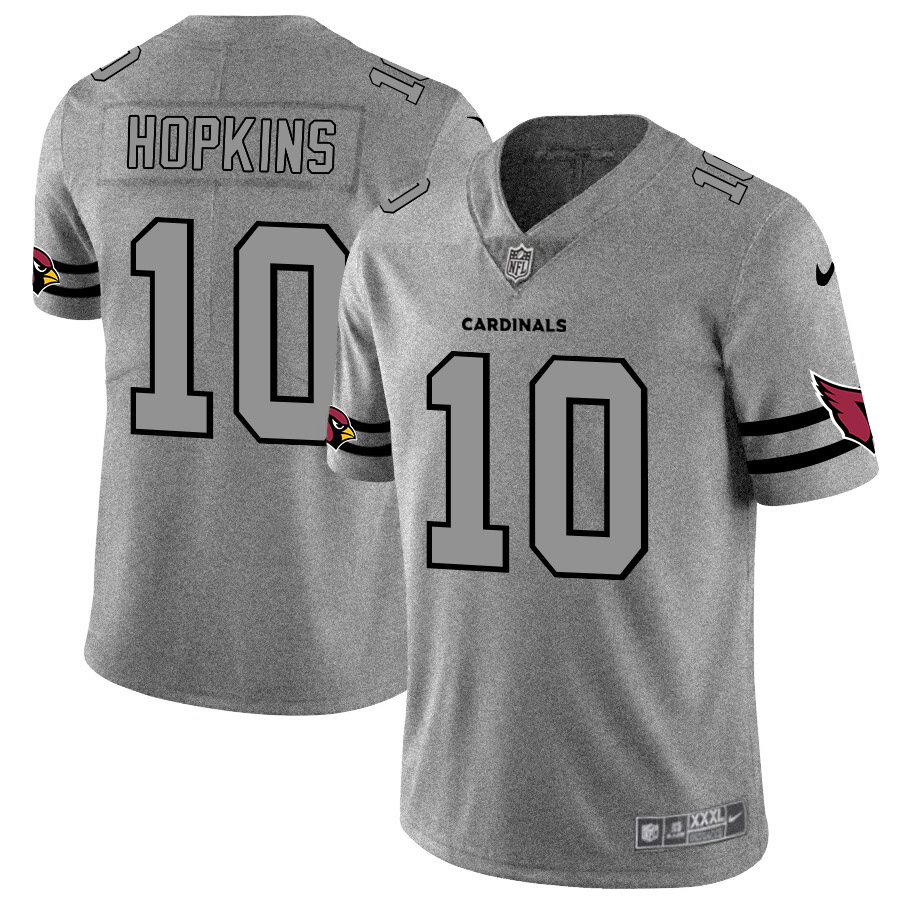 Arizona Cardinals #10 DeAndre Hopkins Men's Gray Gridiron II Vapor Untouchable Limited Jersey