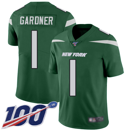 Jets #1 Ahmad Sauce Gardner Green Team Color Youth Stitched 100th Season Vapor Untouchable Limited Jersey