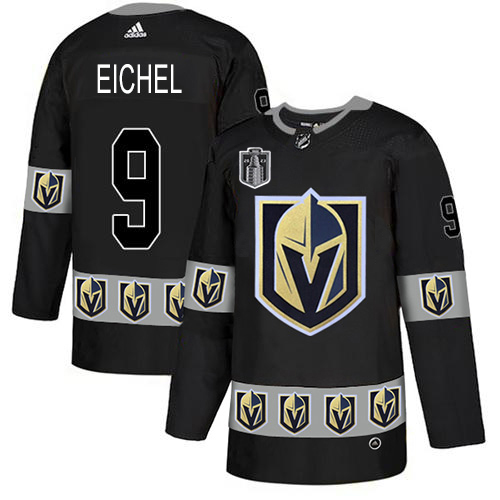Adidas Golden Knights #9 Jack Eichel Black 2023 Stanley Cup Final Patch Authentic Team Logo Fashion Stitched Jersey
