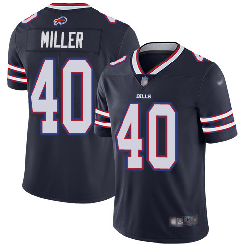 Bills #40 Von Miller Navy Youth Stitched Limited Inverted Legend Jersey
