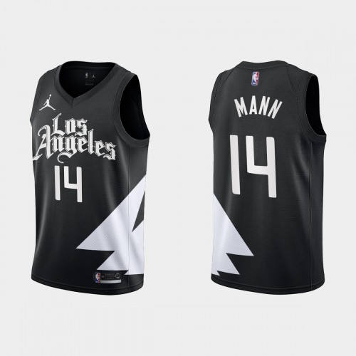 Los Angeles Los Angeles Clippers #14 Terance Mann Black Mens 2022-23 Statement Edition Jersey Mens