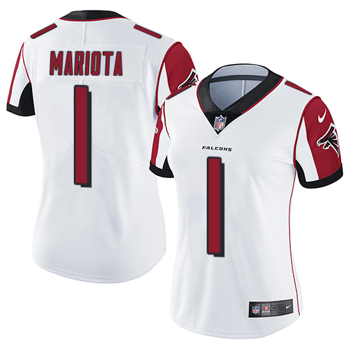 Falcons #1 Marcus Mariota White Stitched Women's Vapor Untouchable Limited Jersey