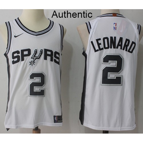 San Antonio Spurs #2 Kawhi Leonard White Authentic Association Edition Jersey Mens
