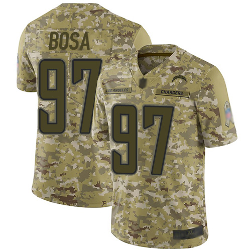 Chargers #97 Joey Bosa Camo Youth Stitched Limited 2018 Salute To Service Jersey