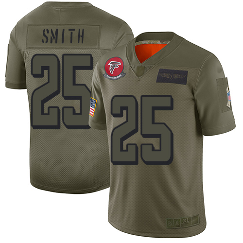 Atlanta Falcons #25 Ito Smith Camo Men's Stitched Limited 2019 Salute To Service Jersey Men's
