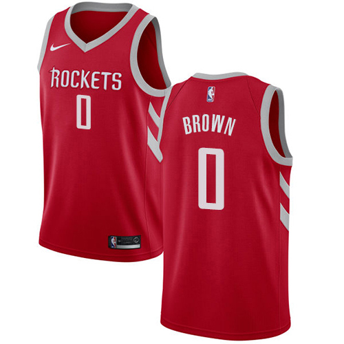 Houston Rockets #0 Sterling Brown Red Youth Swingman Icon Edition Jersey Youth