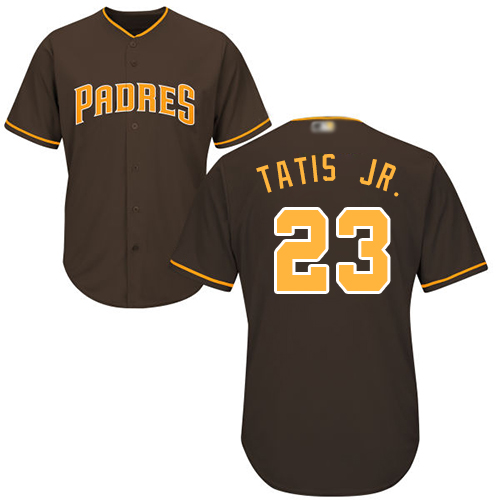 San Diego Padres #23 Fernando Tatis Jr. Brown Cool Base Stitched Youth Jersey Youth
