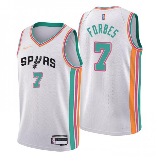 San Antonio San Antonio Spurs #7 Bryn Forbes Mens White 2021/22 Swingman Jersey - City Edition Mens