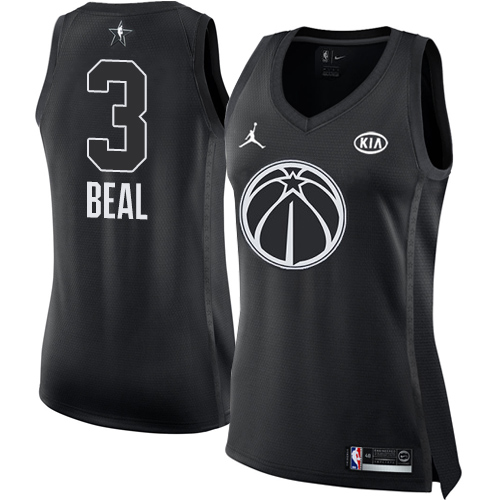 Washington Wizards #3 Bradley Beal Black Womens Jordan Swingman 2018 All-Star Game Jersey Womens