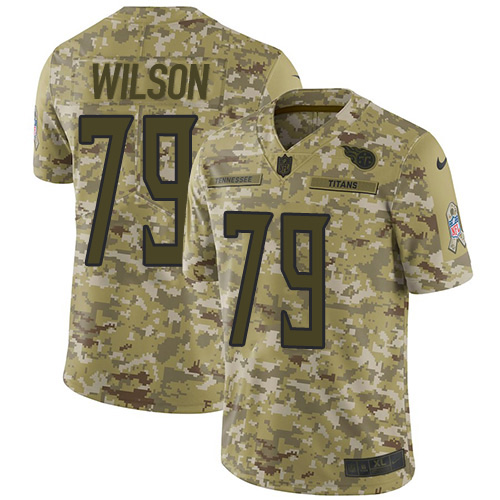 Tennessee Titans #79 Isaiah Wilson Camo Youth Stitched Limited 2018 Salute To Service Jersey Youth