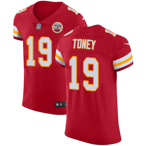 Chiefs #19 Kadarius Toney Red Team Color Men's Stitched Vapor Untouchable Elite Jersey