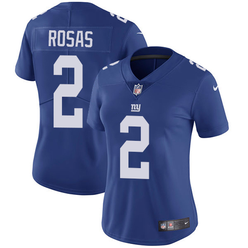 New York Giants #2 Aldrick Rosas Royal Blue Team Color Women's Stitched Vapor Untouchable Limited Jersey Womens