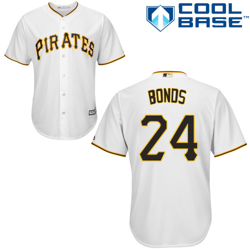 Pittsburgh Pirates #24 Barry Bonds White Cool Base Stitched Youth Jersey Youth
