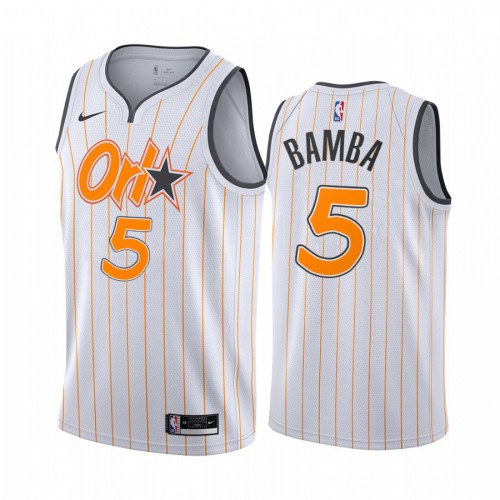 Orlando Magic #5 Mohamed Bamba White Youth Swingman 2020-21 City Edition Jersey Youth