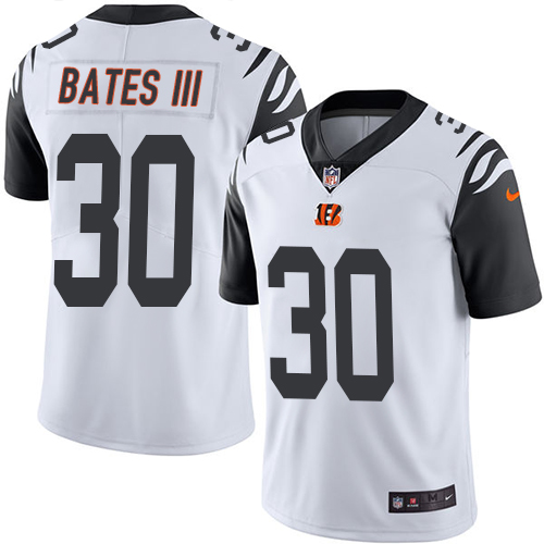 Bengals #30 Jessie Bates III White Youth Stitched Limited Rush Jersey