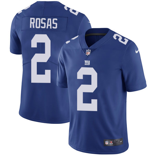 New York Giants #2 Aldrick Rosas Royal Blue Team Color Men's Stitched Vapor Untouchable Limited Jersey Men's