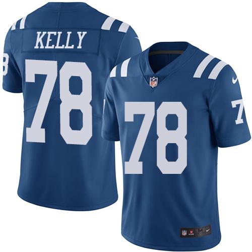 Indianapolis Colts #78 Ryan Kelly Royal Blue Men's Stitched Limited Rush Jersey Men's