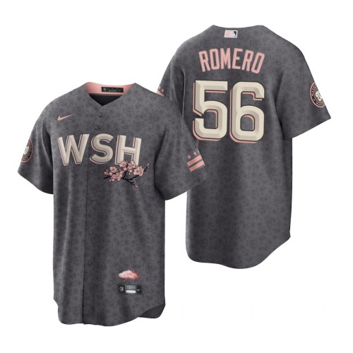 Washington Washington Nationals #56 Seth Romero Men's Gray Game 2022 City Connect Replica Jersey Men's