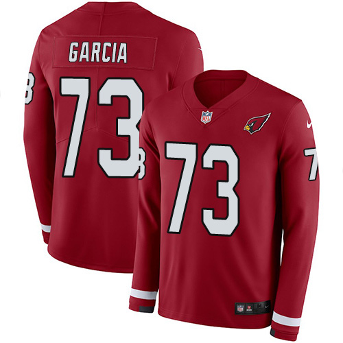 Cardinals #73 Max Garcia Red Team Color Youth Stitched Limited Therma Long Sleeve Jersey