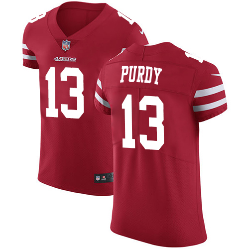 49ers #13 Brock Purdy Red Team Color Men's Stitched Vapor Untouchable Elite Jersey