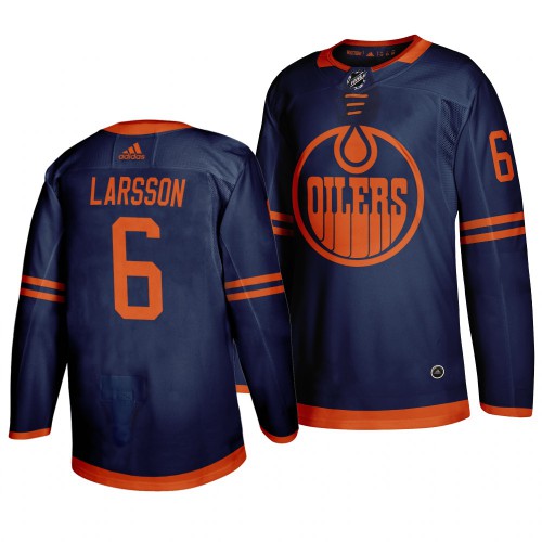Edmonton Edmonton Oilers #6 Adam Larsson Blue 2019-20 Third Alternate Jersey Men's